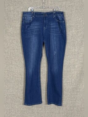 VGS Jeans Slim Boot Stretch Bootcut Jeans in Dark Indigo